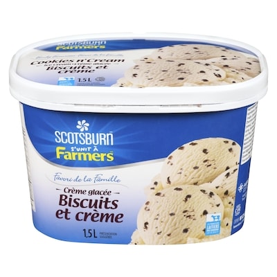 Scotsburn Crème glacée Favori de la Famille aux biscuits et crème Scotsburn 1.5 l, 0,52 $/100ml