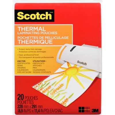 Scotch Pochettes de pelliculage thermique 1 ea, 11,00 $/1ch