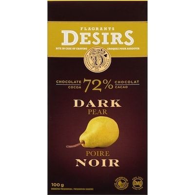 Flagrants Desirs Dark Chocolate, Pear 100 g, $3.49/100g