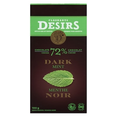 Flagrants Desirs Dark Chocolate, Mint 100 g, $3.49/100g