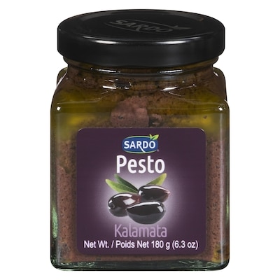 Sardo Pesto aux olives Kalamata 190 ml, 3,68 $/100g