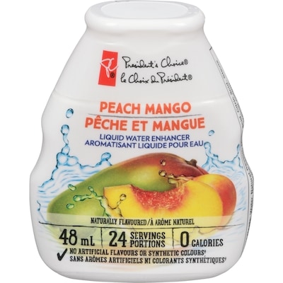 President's Choice Peach Mango Liquid Water Enhancer 48 ml, $5.81/100ml