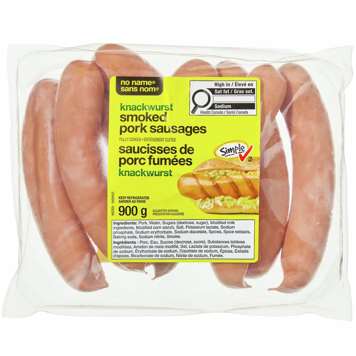 No Name Knackwurst Smoked Pork Sausages