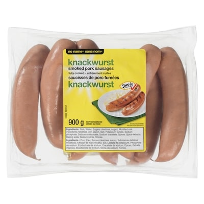 No Name Knackwurst Smoked Sausages 900 g, $1.33/100g