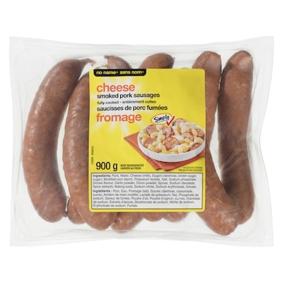 No Name Smoked Sausages, Cheese 900 g, $1.33/100g
