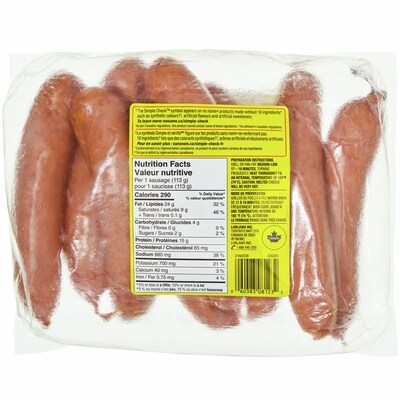 Cheese Smoked Pork Sausages