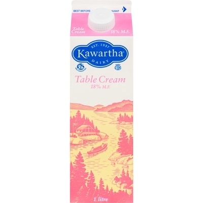 Kawartha Table Cream      1 l, $0.71/100ml