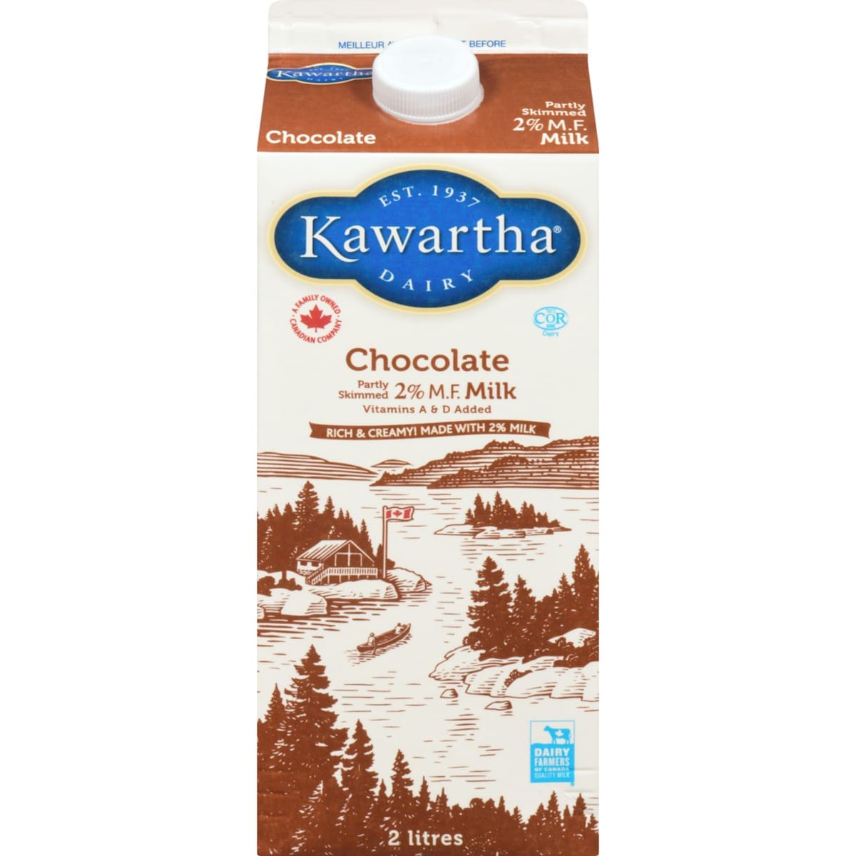 Kawartha Chocolate Milk, 0.02     2 l, $0.34/100ml