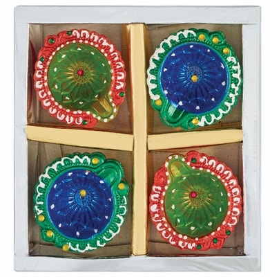 Quality Argile Diya fantaisie 4x1.0 ea, 0,87 $/1ch