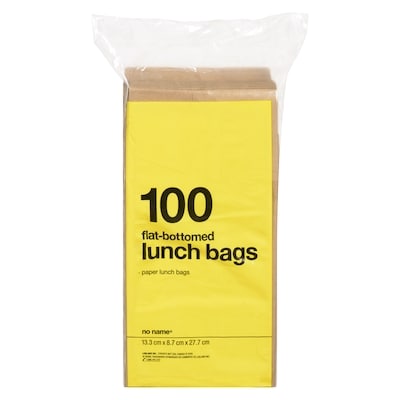 No Name Flat-Bottomed Lunch Bags  100 ea, $0.06/1ea