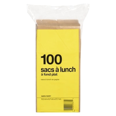 Sans Nom Sacs à lunch à fond plat 100 ea, 0,06 $/1ch