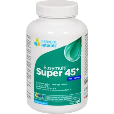 Platinum Naturals Super EasyMulti 45+ For Men 60 ea, $1.00/1ea