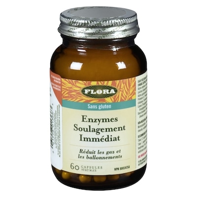Flora Enzymes digestifs soulagement immédiat Suprême d’Udo’s Choice 60 ea, 0,40 $/1ch