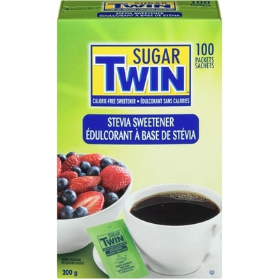 Sugar Twin Édulcorant à la stévia 100 ea, 0,08 $/1ch