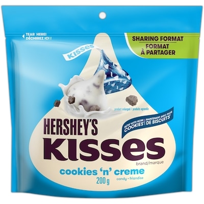 Hershey's Chocolate Cookies n Crème Kisses 200 g, $2.75/100g