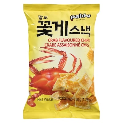 Paldo Crab Flavoured Chips  50 g, $3.98/100g
