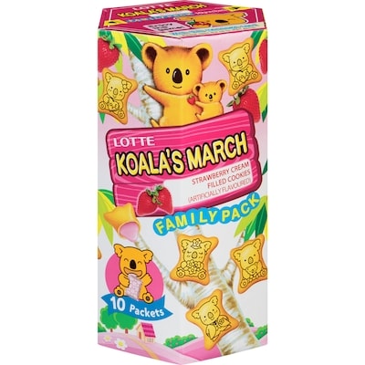 Lotte Koala'S March Biscuit Strawberry Family Size 195 g, $3.58/100g