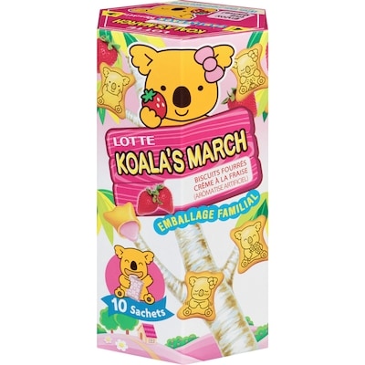 Lotte Biscuits Koala's March Fraise Taille Familiale 195 g, 3,58 $/100g