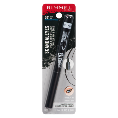Scandal Eyes Thick & Thin Eyeliner, Black