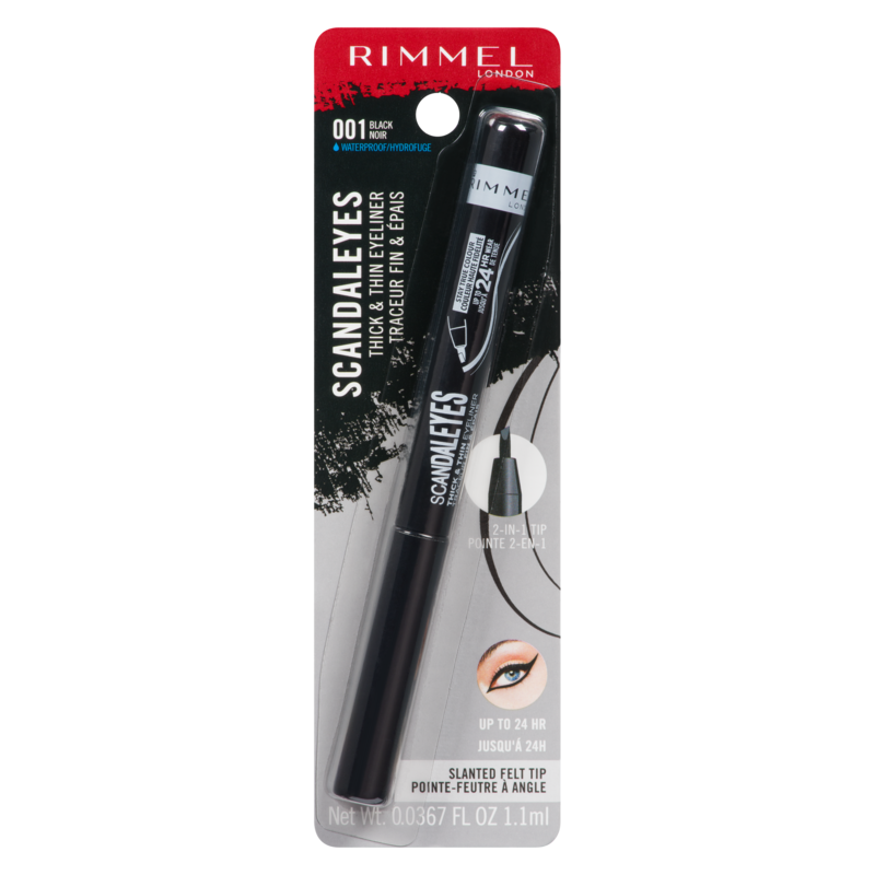 Scandal Eyes Thick & Thin Eyeliner, Black