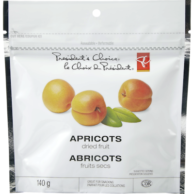 le Choix du Président Abricots séchés 140 g, 3,06 $/100g