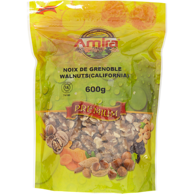 Amira California Walnut Halves & Pieces 600 g, $2.58/100g