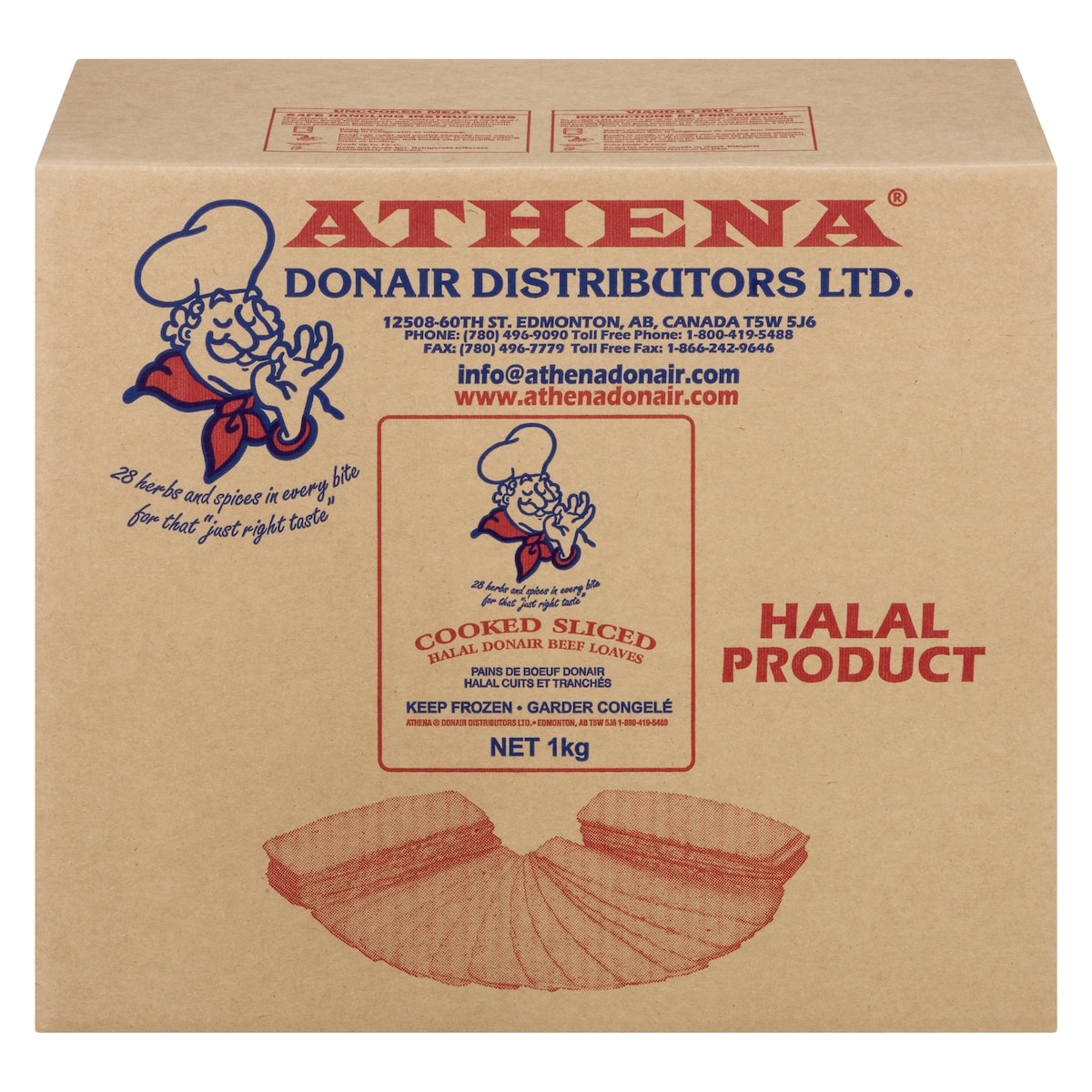 Sliced Fully Cooked Donair Beef Loaves