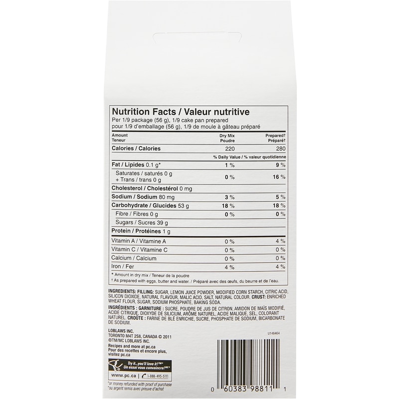 Lemon Square Baking Mix