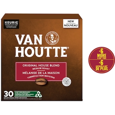 Van Houtte Capsules K-Cup de café Mélange de la maison, torréfaction moyenne 30 ea, 1,07 $/1ch