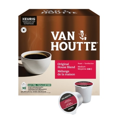 Van Houtte Capsules K-Cup de café Mélange de la maison Van Houtte, torréfaction moyenne, 30 unités 30 ea, 1,00 $/1ch