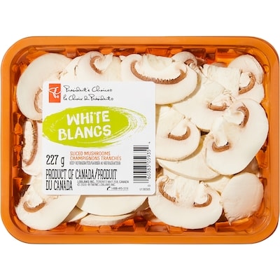 President's Choice Sliced White Mushrooms 227 g, $1.54/100g