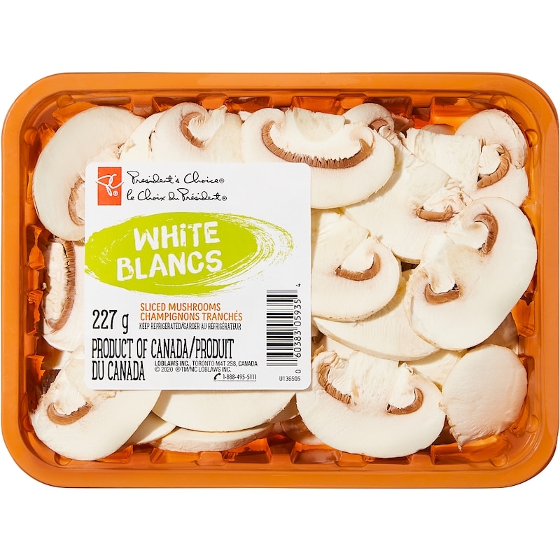 Sliced White Mushrooms