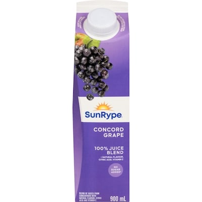 SunRype Concord Grape Juice 900 ml, $0.29/100ml