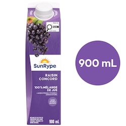 SunRype Jus de raisin Concord 900 ml, 0,28 $/100ml
