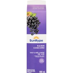 SunRype Jus de raisin Concord 900 ml, 0,28 $/100ml