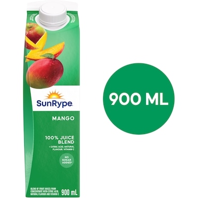 SunRype Mango Juice 900 ml, $0.29/100ml
