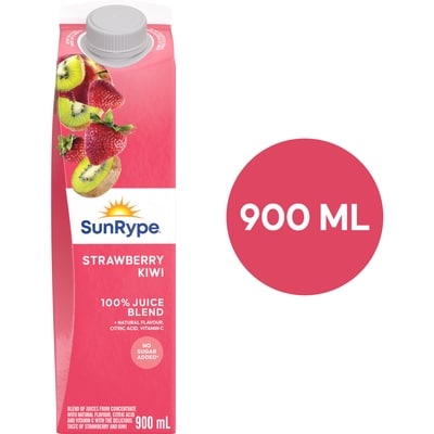 SunRype Strawberry Kiwi Juice 900 ml, $0.29/100ml