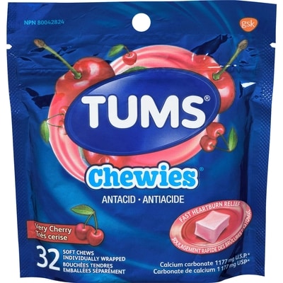 Tums Chewies Antacid, Very Cherry 32 ea, $0.22/1ea