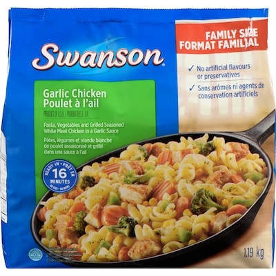 Swanson Family Sized Skillet Meals, Garlic Chicken 1.19 kg, $1.22/100g