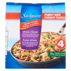 Swanson Skillet Meals, Family Size Alfredo Chicken 1.19 kg, $1.05/100g