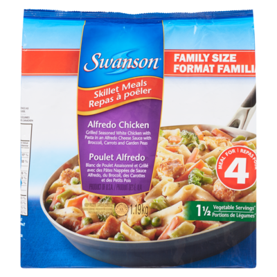 Swanson Skillet Meals, Family Size Alfredo Chicken 1.19 kg, $1.18/100g