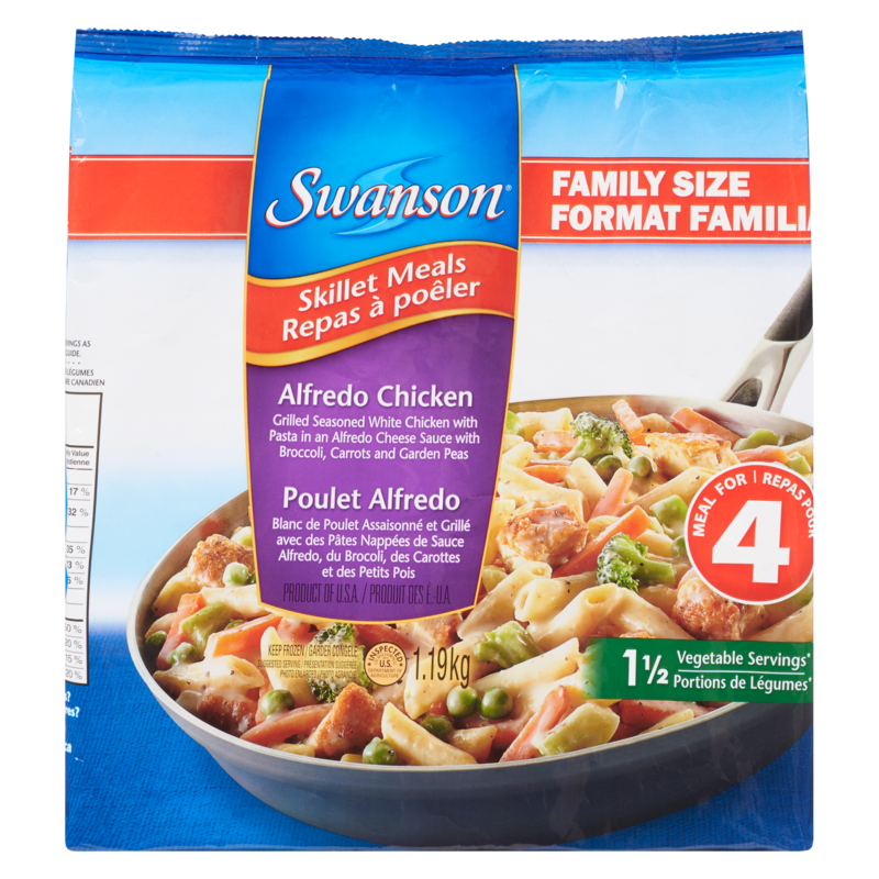 Skillet Meals, Family Size Alfredo Chicken