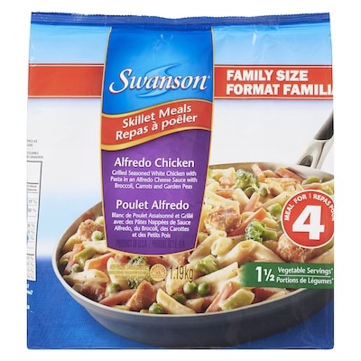Swanson Skillet Meals, Family Size Alfredo Chicken 1.19 kg, $0.71/100g