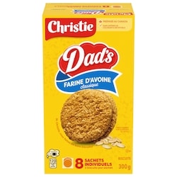 Christie Biscuits DAD's farine d'avoine classique, 8 sachets individuels 300 g, 1,83 $/100g