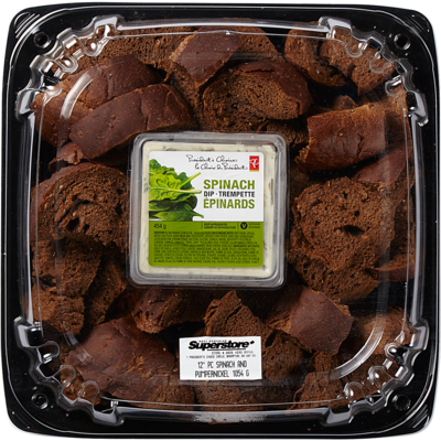 null Pumpernickel With Spinach Dip Party Tray 1 ea