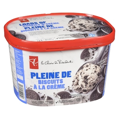 Crème glacée légère pleine de biscuits à la crème