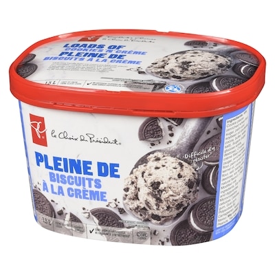 Crème glacée légère pleine de biscuits à la crème