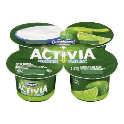 Danone Probiotic Greek Yogurt, Lime 0% 4x100.0 g, $1.20/100g