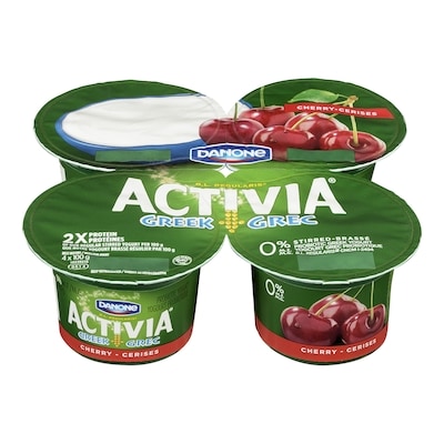 Danone Probiotic Greek Yogurt, Cherry 0% 4x100.0 g, $1.20/100g