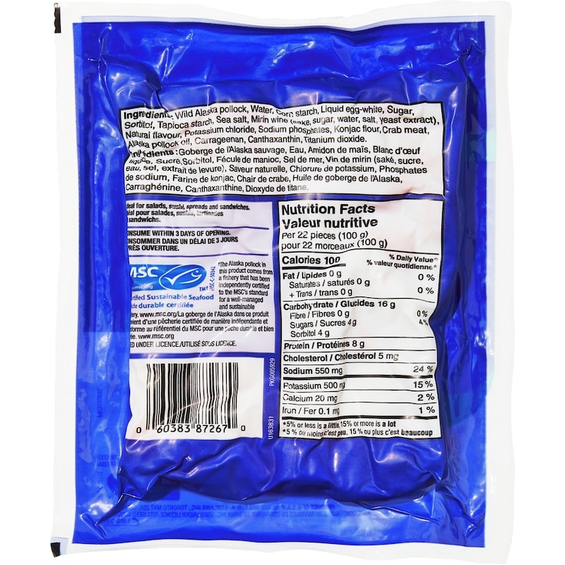 Crab Flavoured Wild Alaska Pollock Chunks